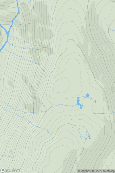 Thumbnail image for Yew Bank [Lake District C&W] showing contour plot for surrounding peak